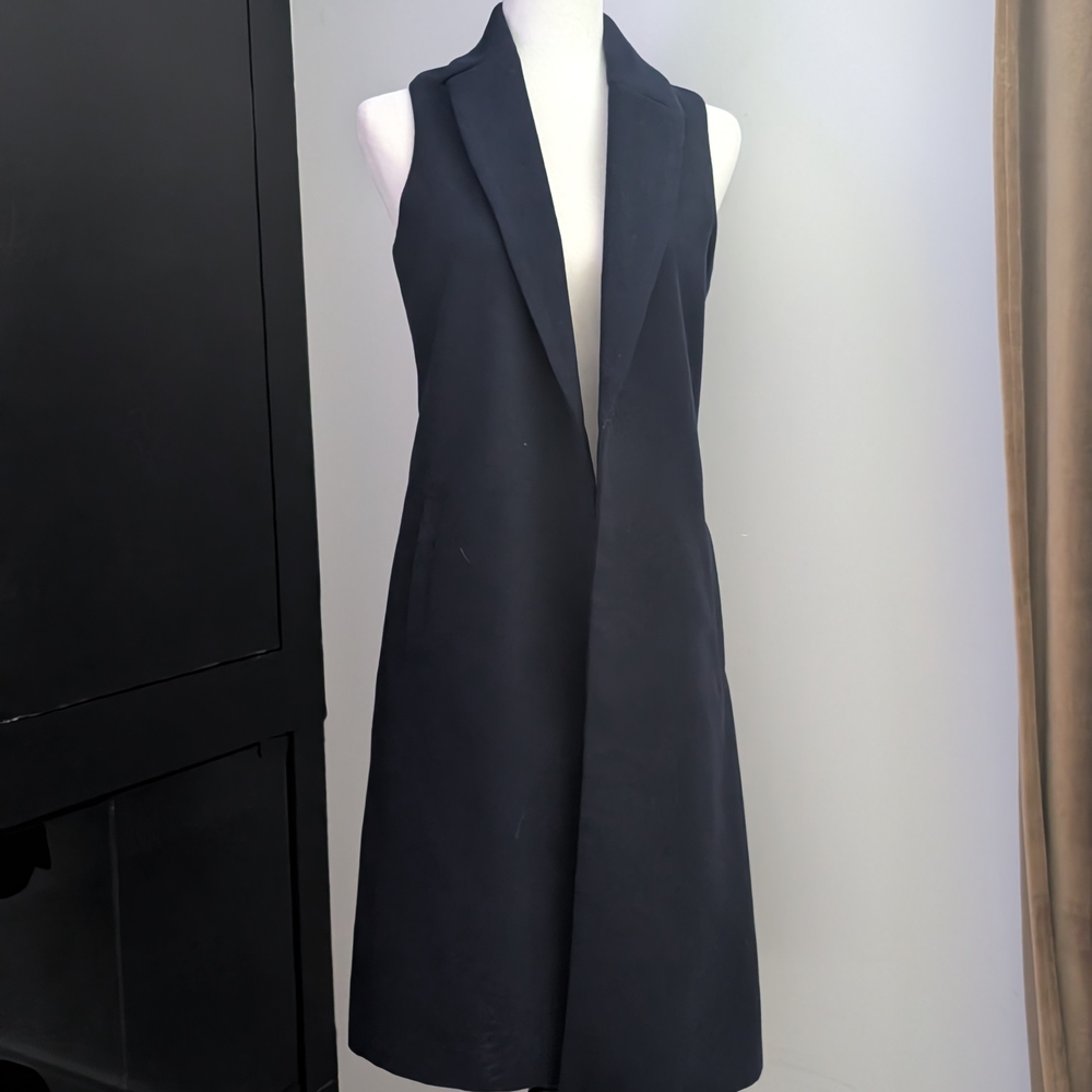 Soaked In Luxury Blue Sleeveless Sheath Blazer Size XS/S